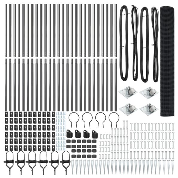 vidaXL zváraný drôtový plot s 13 hrotmi Sivý 1,4x50 m Oceľ – Obrázok 4