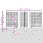vidaXL Zváraný drôtený plot s 13 hrotmi Sivý 1,5x50 m Oceľ – Obrázok 13