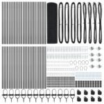 vidaXL zváraná drôtová ohrada so 13 kolíkmi Sivá 0.4x100 m Oceľ – Obrázok 4