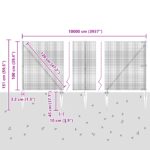 vidaXL Svařený drátový plot s 13 kotviacimi kolíkmi sivý 1x100 m oceľový – Obrázok 13