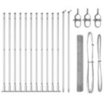 VidaXL zváraný plot s 13 plochými stĺpikmi 0.8x25 m pozinkovanej ocele – Obrázok 2