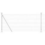 VidaXL zváraný plot s 13 plochými stĺpikmi 0.8x25 m pozinkovanej ocele – Obrázok 6