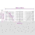 vidaXL zváraný drôtový plot s 13 rozšírenými stĺpmi 0,4x50 m pozinkovanej ocele – Obrázok 13