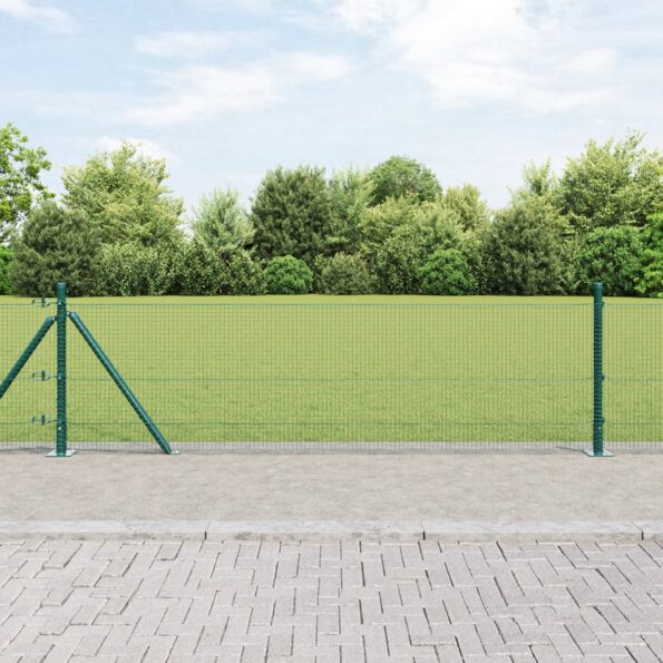 3352389_1.jpg vidaXL Sada stĺpov Sada 2 Zelená Kov 10 x 0.5 m Odolný – Obrázok 1