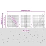 vidaXL Zelená súprava plotových stĺpov Sada 2 Plastom potiahnutý kov – Obrázok 13