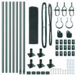 vidaXL Zváraný drôtený plot so 7 rozšírenými stožiarami Zelená 0.6x10 m Oceľ – Obrázok 4