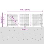 vidaXL Zvárané Pletivo s 7 Hranatými Stĺpikmi Zelené 0.6x10 m Oceľ – Obrázok 13