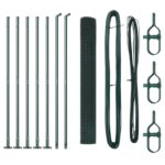 vidaXL Zelený zváraný drôtový plot s 7 prírubovými stĺpmi 0,8x10 m ocele – Obrázok 2