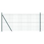 vidaXL Zelený zváraný drôtový plot s 7 prírubovými stĺpmi 0,8x10 m ocele – Obrázok 6