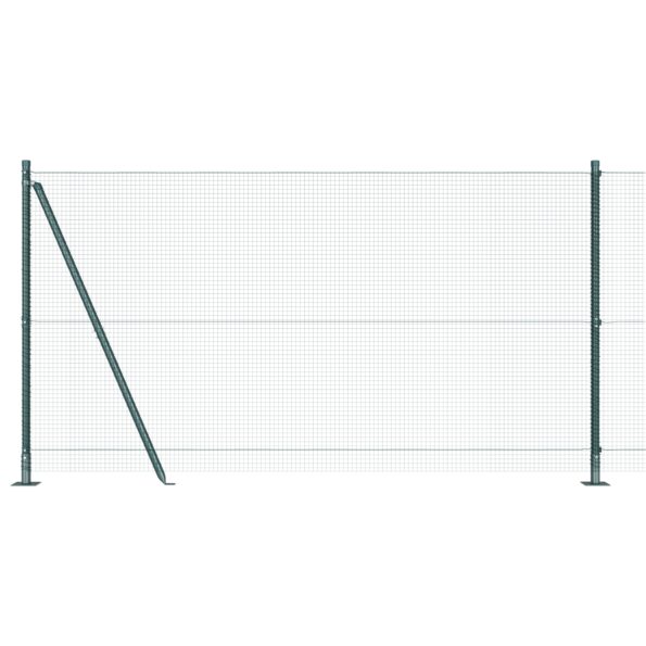 3352405_6.jpg vidaXL zvárané pletivo so 7 stĺpikmi Zelené 1,2x10 m Ocel – Obrázok 6