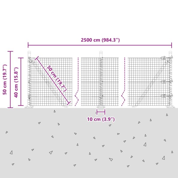 3352422_13.jpg vidaXL Zváraný drôtový plot s 13 odkvapmi Zelený 0.4x25 m Oceľ – Obrázok 13