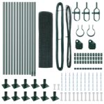 vidaXL Zváraný drôtový plot s 13 odkvapmi Zelený 0.4x25 m Oceľ – Obrázok 4