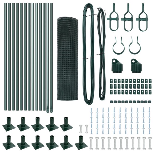 3352422_4.jpg vidaXL Zváraný drôtový plot s 13 odkvapmi Zelený 0.4x25 m Oceľ – Obrázok 4