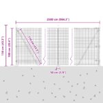 vidaXL Zelená súprava stĺpikov na plot Sada 2 Zelená Kov 25 x 1 m – Obrázok 13