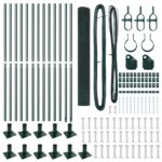 vidaXL Zelená súprava stĺpikov na plot Sada 2 Zelená Kov 25 x 1 m – Obrázok 4