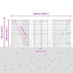 vidaXL Zvárané kovové oplotenie s 13 flanged stĺpmi zelené 1x25 m oceľ – Obrázok 13