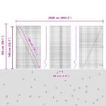 vidaXL zváraný drôtový plot s 13 stožiarmi s okrajom Zelený 1,4x25 m Oceľ – Obrázok 13