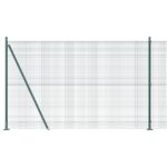 vidaXL Zváraný drôtený plot s 13 úchytkami Zelená 1.6x25 m Oceľ – Obrázok 6