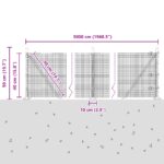 vidaXL Zvárané drôtové ohradzenie s 13 flanskovými stĺpmi zelené 0.4x50 m oceľ – Obrázok 13