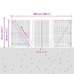 vidaXL Zváraný drôtený plot s 13 prírubovými stĺpmi Zelený 0.8x50 m Oceľ – Obrázok 13