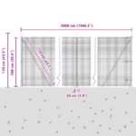 vidaXL zváraný drôtený plot s 13 flangovanými stĺpikmi zelený 1x50 m oceľ – Obrázok 13