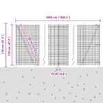 vidaXL Zelený zváraný drôtený plot s 13 plochými stĺpmi 1,2x50 m – Obrázok 13