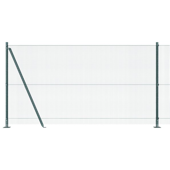 vidaXL Zelený zváraný drôtený plot s 13 plochými stĺpmi 1,2x50 m – Obrázok 6