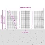 VidaXL zváraný drôtený plot s 13 fazetovými stĺpikmi Zelený 1,2x50 m Oceľ – Obrázok 13