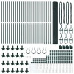 VidaXL zváraný drôtený plot s 13 fazetovými stĺpikmi Zelený 1,2x50 m Oceľ – Obrázok 4