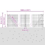 vidaXL zváraný drôtový plot s 13 vybranými stĺpikmi Zelený 0.4x100 m Oceľ – Obrázok 13