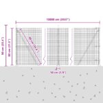 vidaXL Zvarovaný drôtený plot s 13 zúbkovanými stĺpikmi Zelený 0.8x100 m Oceľ – Obrázok 13
