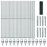 vidaXL Zvarovaný drôtený plot s 13 zúbkovanými stĺpikmi Zelený 0.8x100 m Oceľ – Obrázok 2