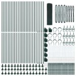 vidaXL Zvarovaný drôtený plot s 13 zúbkovanými stĺpikmi Zelený 0.8x100 m Oceľ – Obrázok 4
