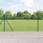 vidaXL Zelený zváraný drôtový plot s 13 stĺpikmi 0,8x100 m z ocele
