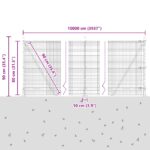 vidaXL Zelený zváraný drôtový plot s 13 stĺpikmi 0,8x100 m z ocele – Obrázok 13