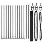 vidaXL Zváraný pletivový plot s 13 sploštenými stĺpmi sivý 1.5x25 m oceľ – Obrázok 2