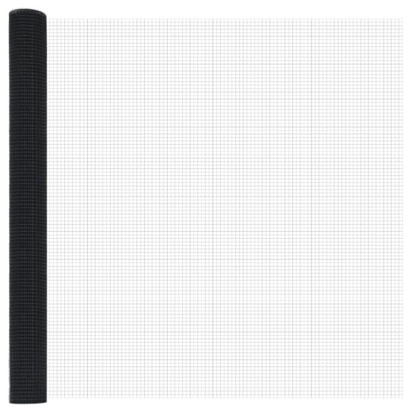 vidaXL Zváraný pletivový plot s 13 sploštenými stĺpmi sivý 1.5x25 m oceľ – Obrázok 5