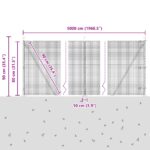 vidaXL Zváraný drôtený plot s 13 drážkovými stĺpmi Sivý 0,8x50 m Oceľ – Obrázok 13