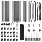 vidaXL Zváraný drôtený plot s 13 drážkovými stĺpmi Sivý 0,8x50 m Oceľ – Obrázok 4