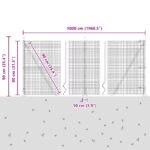 vidaXL Zváraný drôtený plot s 13 fláknutými stĺpikmi Šedý 0.8x50 m Oceľ – Obrázok 13