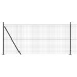 vidaXL Zváraný drôtený plot s 13 fláknutými stĺpikmi Šedý 0.8x50 m Oceľ – Obrázok 6