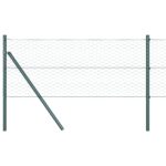 Hexagonálny plot vidaXL Zelený 0,6x10 m Oceľ, Plotové stĺpy vidaXL 7 ks Zelené Ø32 mm 100 cm Galvanizovaná oceľ – Obrázok 6