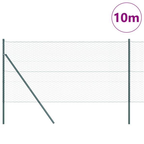 3352646_3.jpg vidaXL šesťhranný plot zelený 1,4x10 m oceľ – Obrázok 3