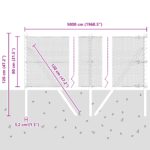 Hexagonálny plot vidaXL Zelený 0.8x50 m Oceľ, Rúry na plot vidaXL 13 ks Zelené Ø32 mm 120 cm Pozinkovaná oceľ – Obrázok 12