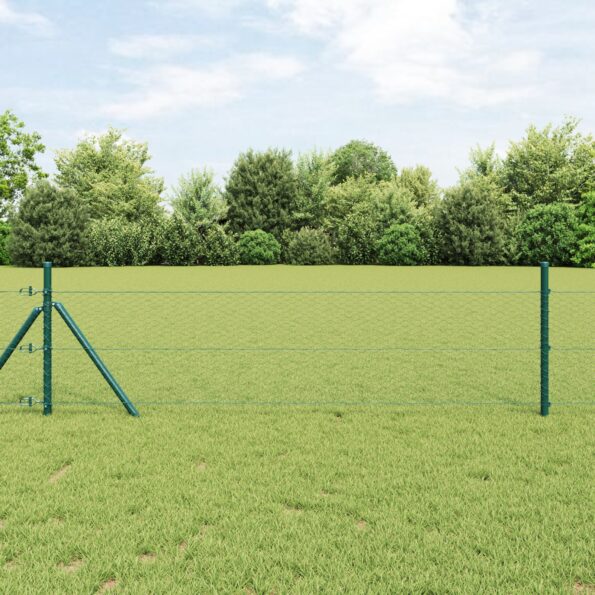3352705_1.jpg Hexagónová ohrada vidaXL Zelená 0.8x50 m Oceľ, Ohrady vidaXL 13 ks Zelené Ø32 mm 120 cm Pozinkovaná oceľ – Obrázok 1