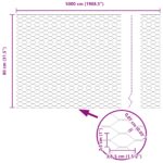 Hexagónová ohrada vidaXL Zelená 0.8x50 m Oceľ, Ohrady vidaXL 13 ks Zelené Ø32 mm 120 cm Pozinkovaná oceľ – Obrázok 13