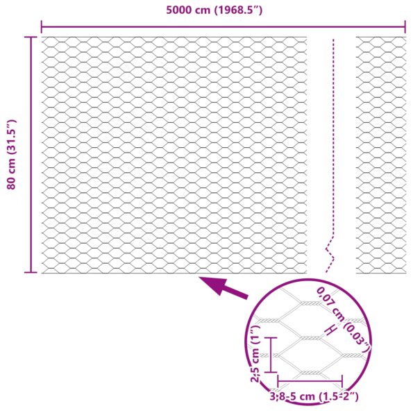 3352705_13.jpg Hexagónová ohrada vidaXL Zelená 0.8x50 m Oceľ, Ohrady vidaXL 13 ks Zelené Ø32 mm 120 cm Pozinkovaná oceľ – Obrázok 13