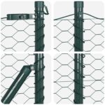vidaXL Hexagonálne oplotenie Zelené 0.8x50 m Oceľ – Obrázok 7