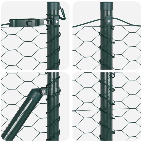 3352706_7.jpg vidaXL Hexagonálne oplotenie Zelené 0.8x50 m Oceľ – Obrázok 7