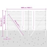 vidaXL Hexagonálne Oplocenie Zelené 1x50 m Oceľ – Obrázok 12
